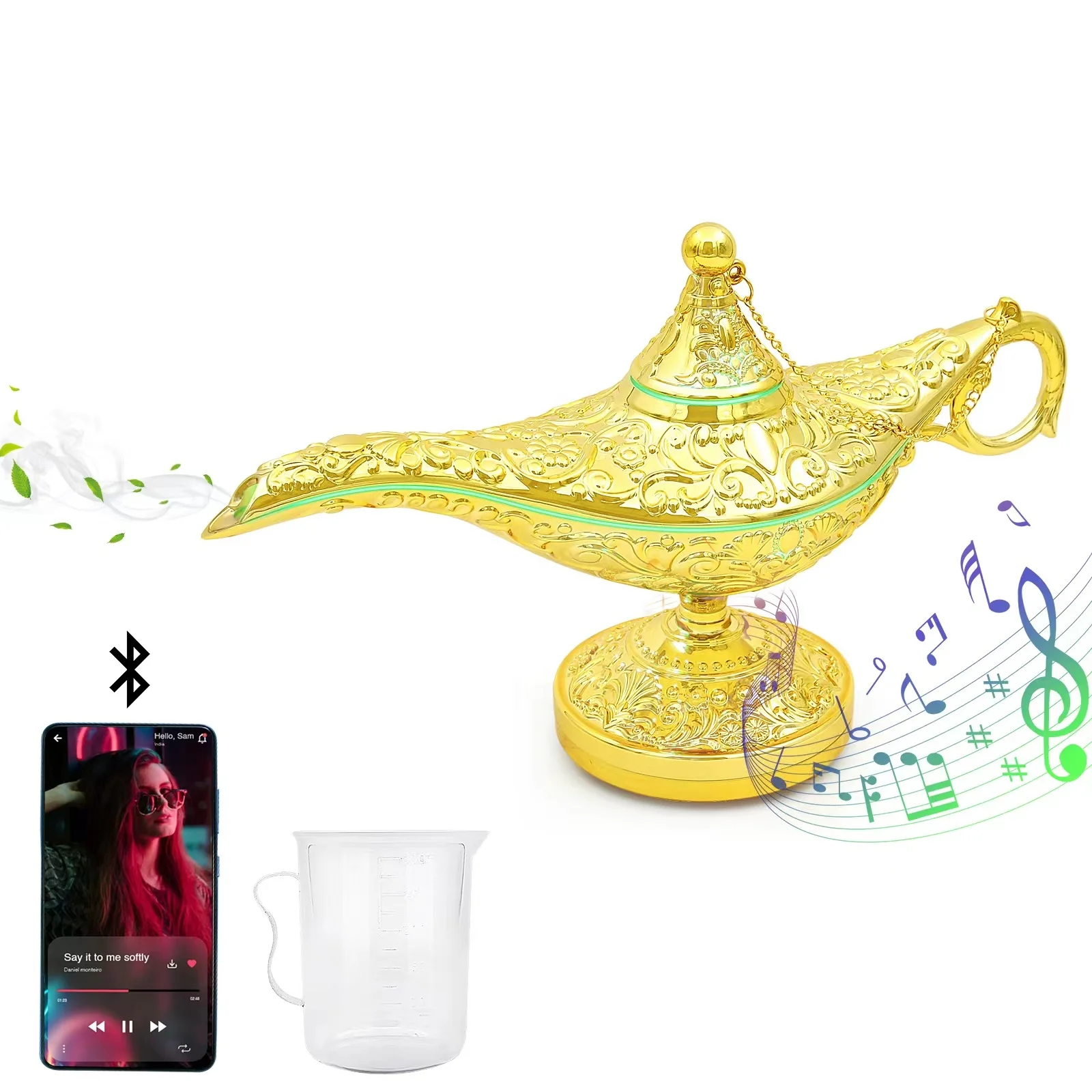 Genie Lamp Ultrasonic Aroma Diffuser Fragrant Air Purifier Humidifier Yoga Essential Oil Diffuser