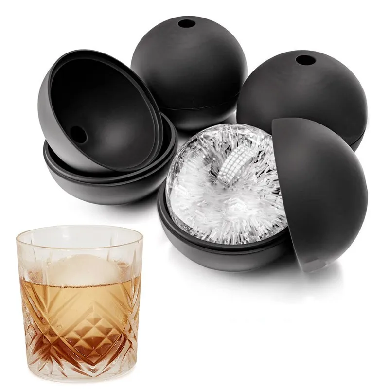 New Design Whiskey silicone Ice Ball Maker Reusable Round Ice Cube Tray Large silicone Sphere ice cream mold