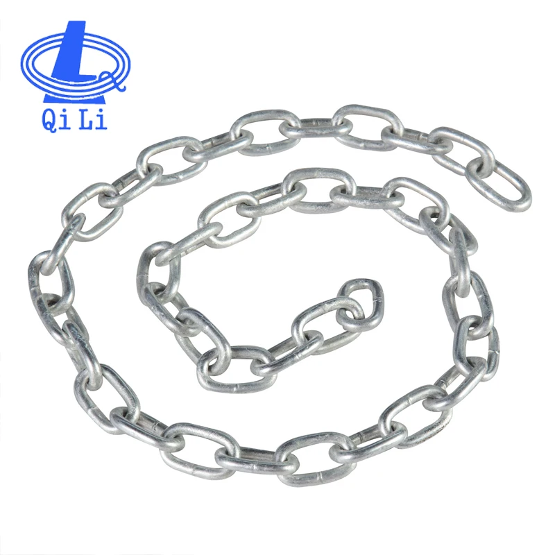 DIN766 electro galvanized short link calibrated anchor chain