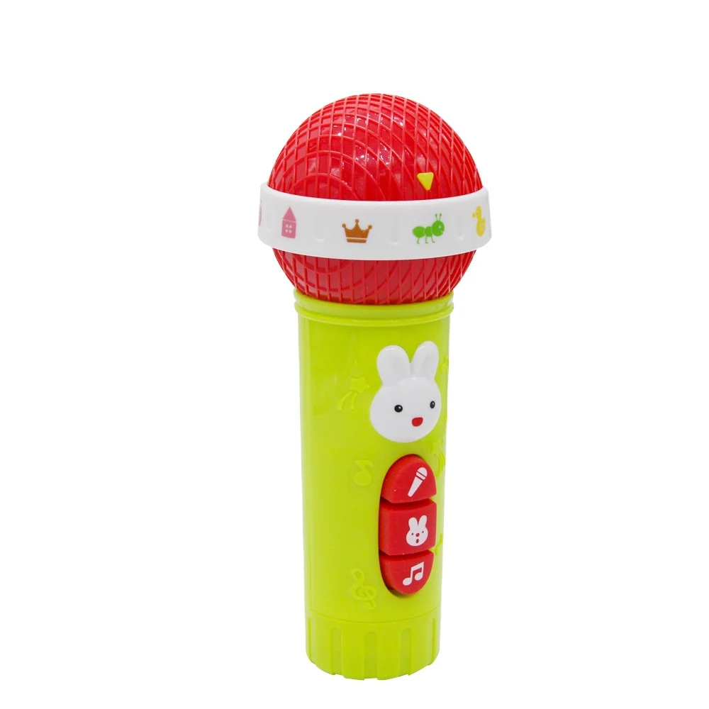 High Quality Mini Kids Plastic Singing Mighty Echo Microphone Toys Bunny Shaped Music Toy Microphone