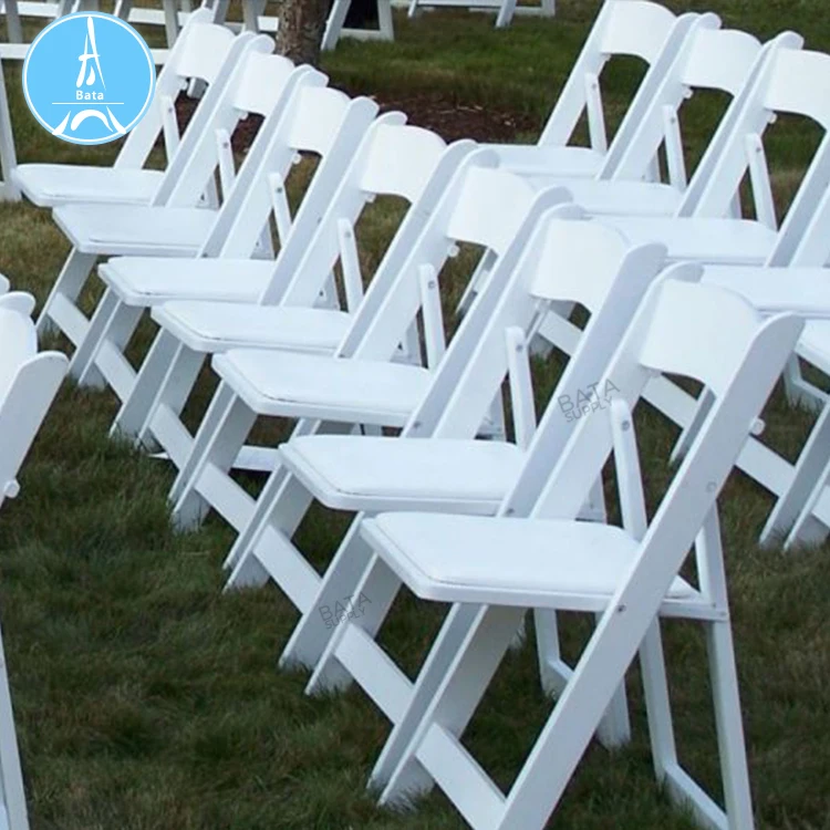 Factory Price America Resin Folding Padded White Chair For Event And Weddings Rental