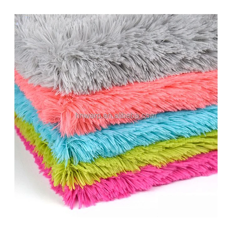 100% Polyester Long Hair Faux Fur 40MM PV Plush Fabric for Toys/Cushion/Blanket