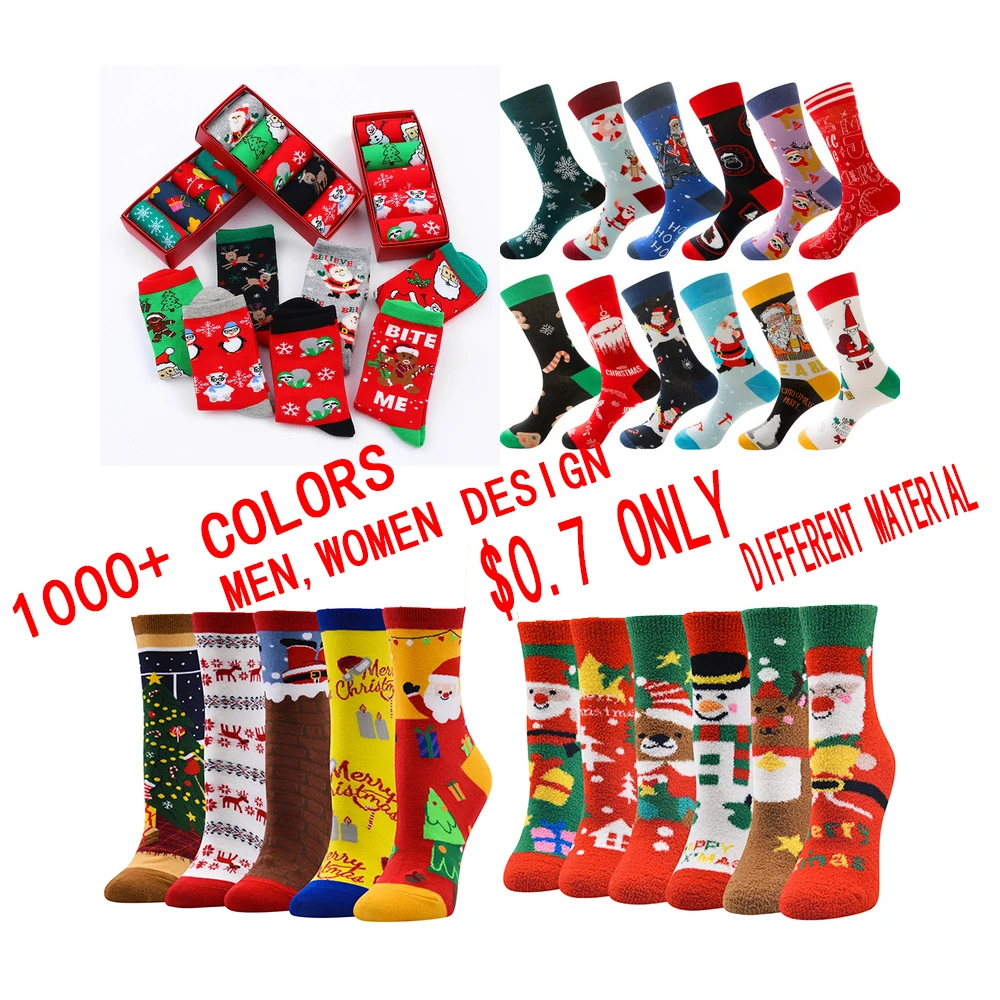 YL Comfortable Fuzzy Cute Colorful Socks Women Girls Christmas Fleece Socks Crew Winter Warm Thick Home Socks