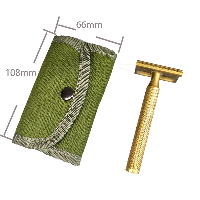 DISH DE razor canvas pouch Travel bag double edge blade safety razor bag with customized logo