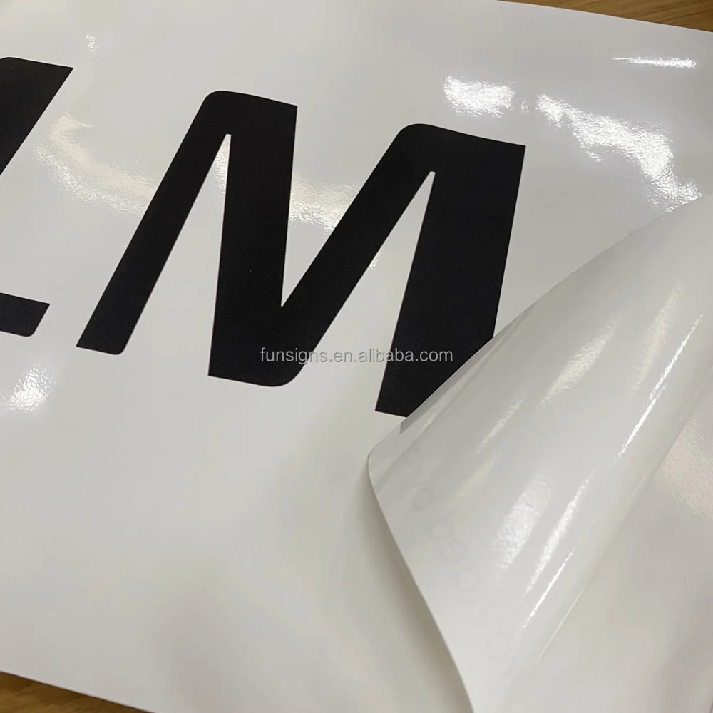 Custom White Vinyl Sticker Full Cover New Shop Window Wrap Decals Vinyl Window Graphics