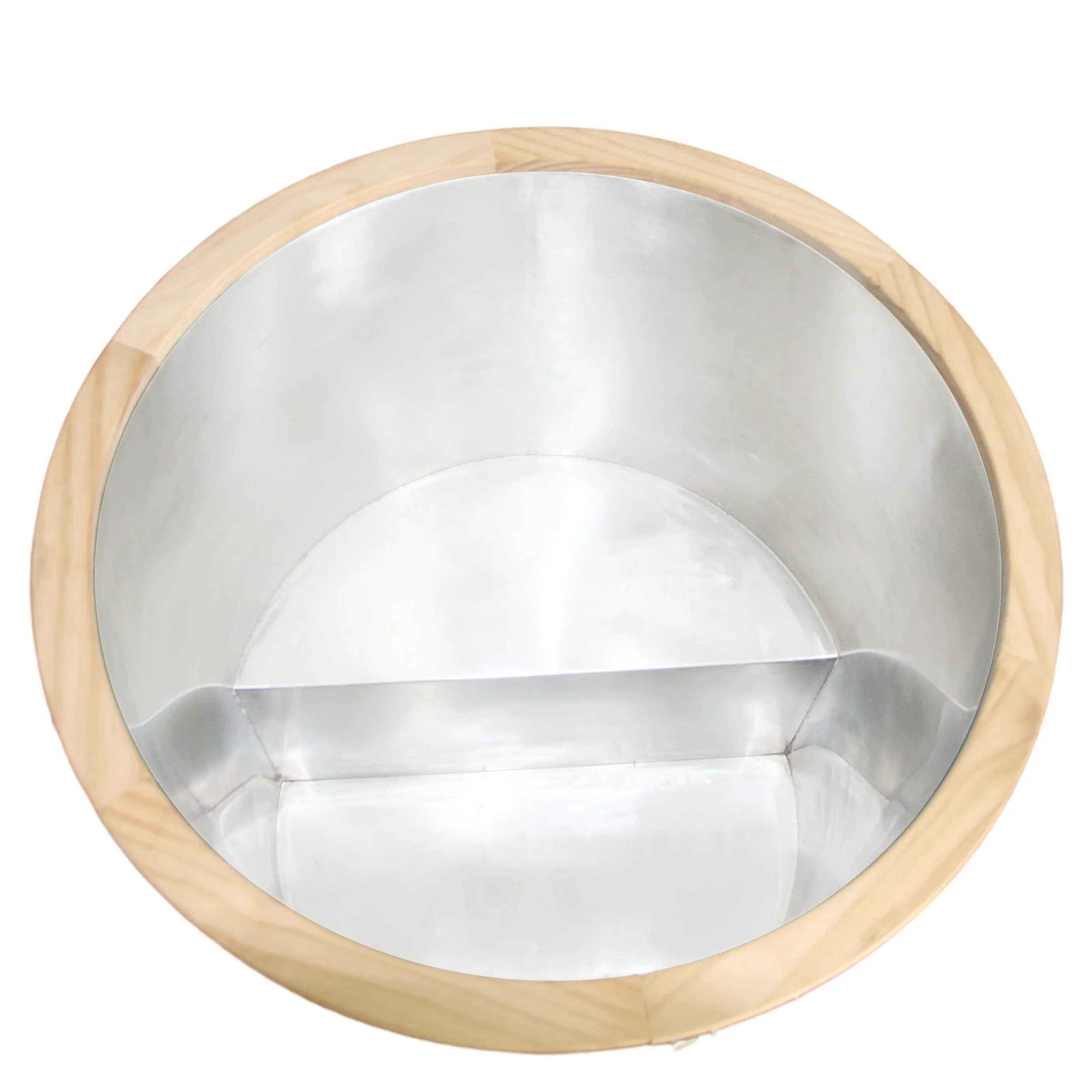 Wooden Outdoor Ice Bucket Bath Wood Cold Plunge Tub Stainless Steel Liner Ice Bath With Lid For Sale