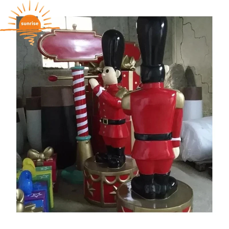Best Selling Christmas Products Fiberglass Christmas Nutcracker Life Size Toy Soldier The Nutcracker Figure
