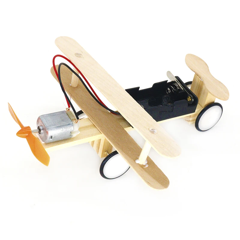 Детская сборная электрическая игрушка набор «сделай сам» электрическая ручная модель такси самолета игрушка-конструктор развивающая экспериментальная игрушка