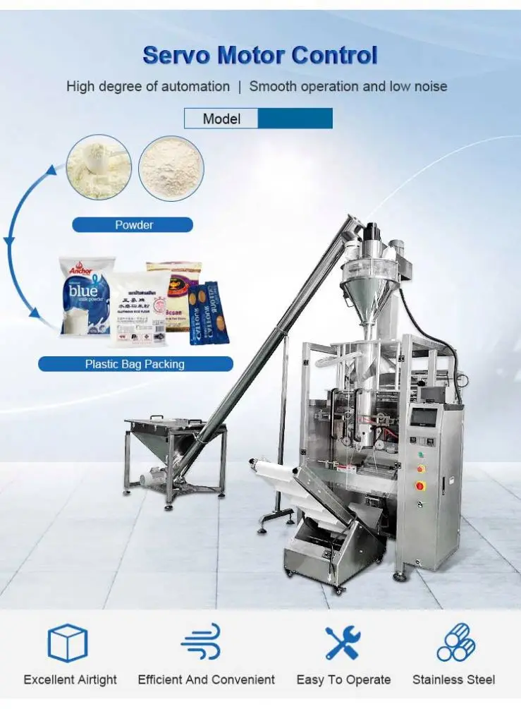 Precision vertical aluminum automatic packing machine for sealing milk powder flour spices
