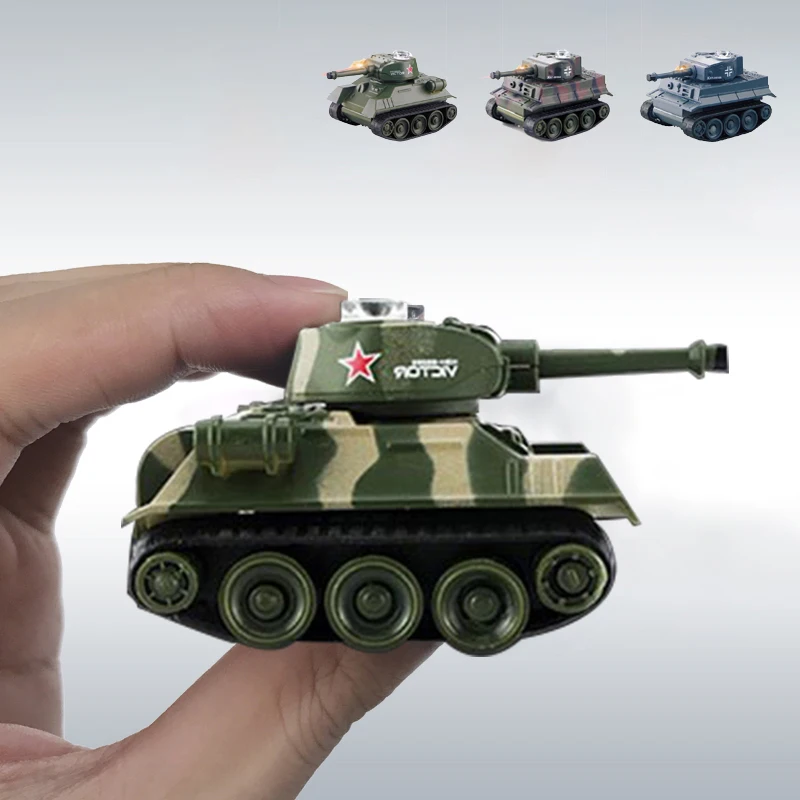 2.4G rotating stunt car rechargeable small half-track remote control mini military tank toys