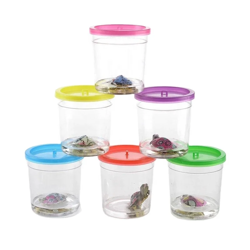 Shanda aquarium Mimi Fish Cup Small Size Plastic Bettas Fish Tank Betta Fish Cup With Lid
