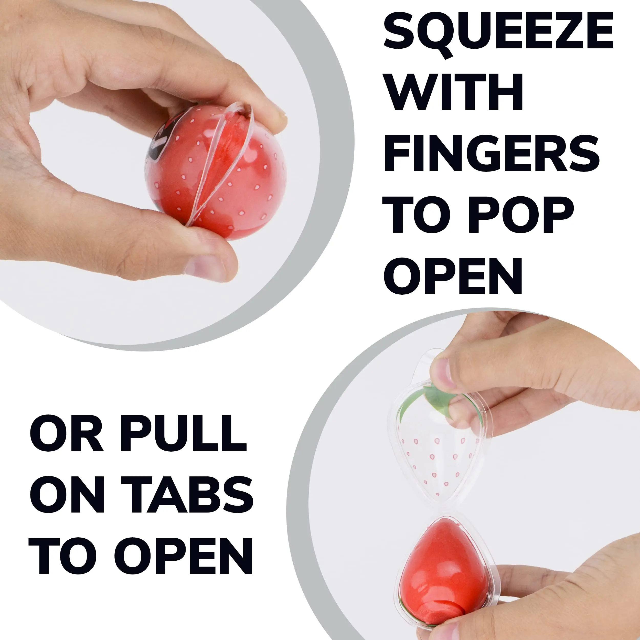 Fresh Fruit Fast Cutting Creative 3d Fruit Shape Popping Strawberry Flavor Bulk Jelly Candy Candy