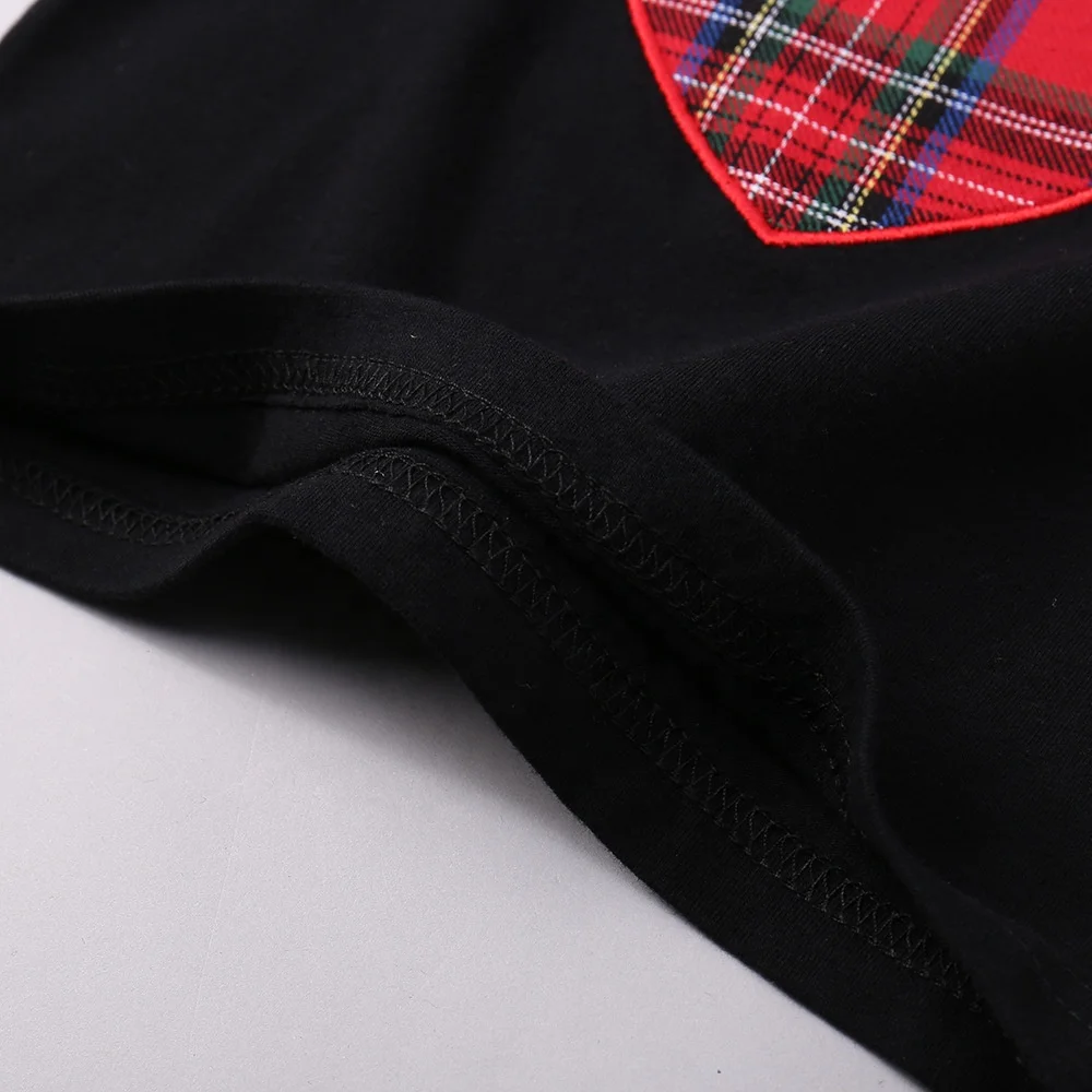 plaid peach heart long sleeve girls dress new design valentines kid clothes