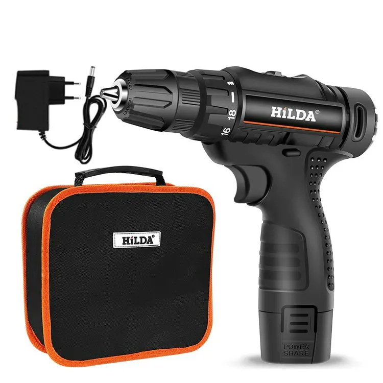 Electric screwdriver lithium electric drill household 12V wireless impact charging screwdriver electromechan hand electric drill