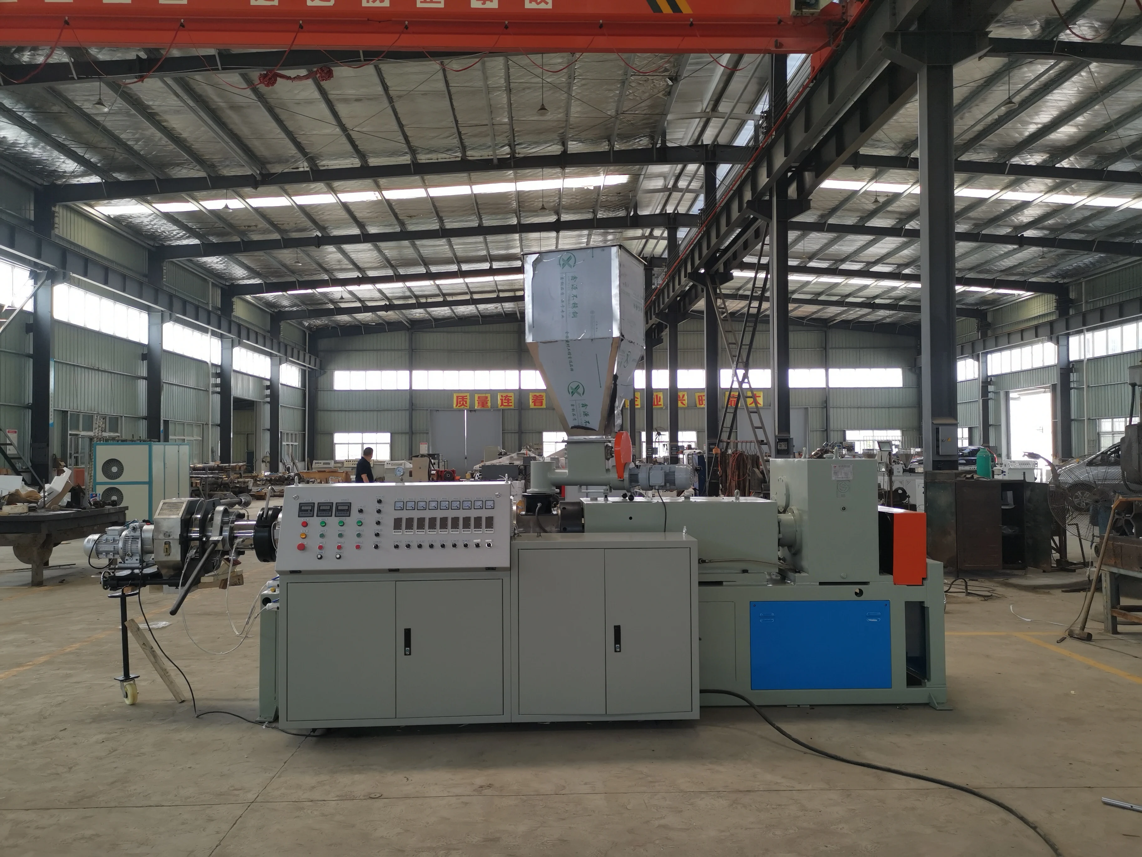 Sjsz80/156 Pvc Pipe Extrusion Line Plastic Pipe Extruder Machine Conical Twin-Screw Extruder With After-Sale Service