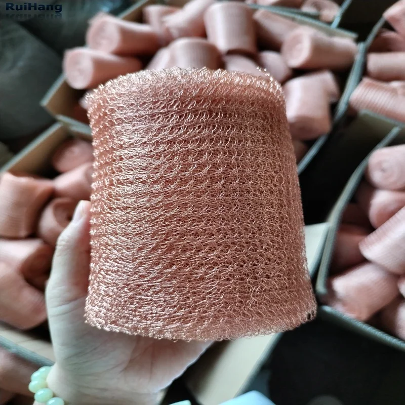 New listing Copper Knitted Mesh with Flatten and Ginning Type