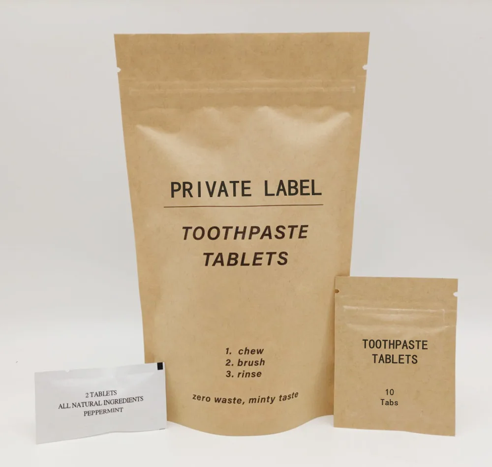 Private label Solid Toothpaste Tablets with Mint Flavor Home Use