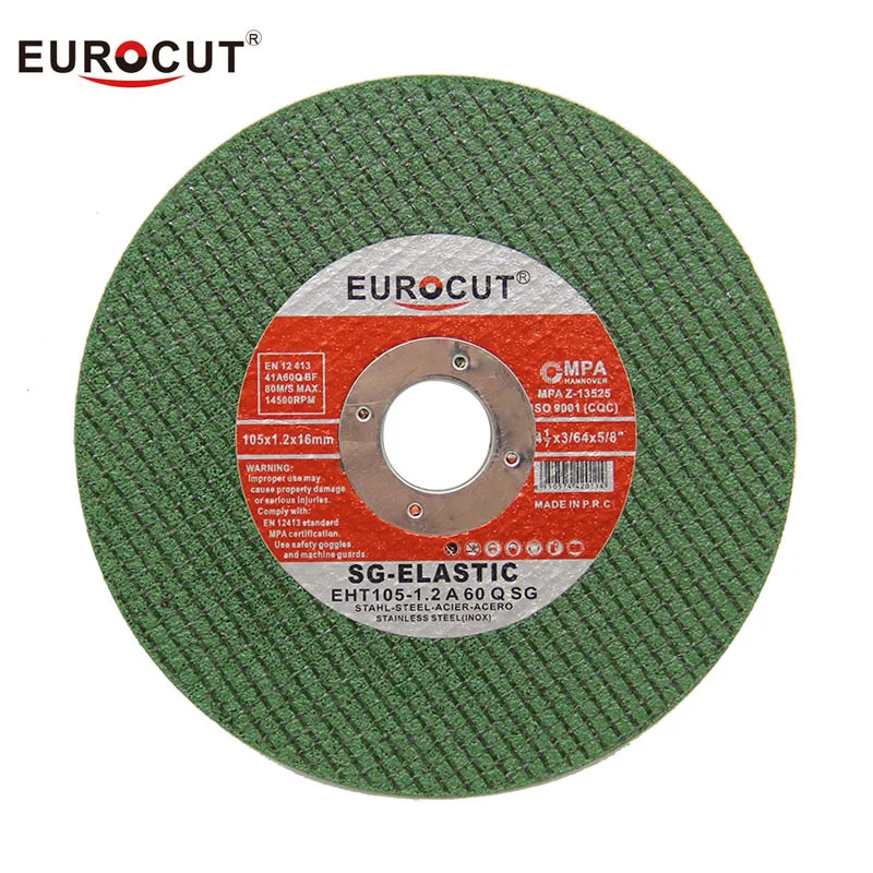 EUROCUT brand MPA certified 4' sharp type cutting disc for stainless steel and metal