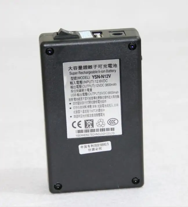 High quality 12V 3800mah Rechargeable Li-ion polymer Battery with 5v USB DC 12v output for CCTV Camera led strip