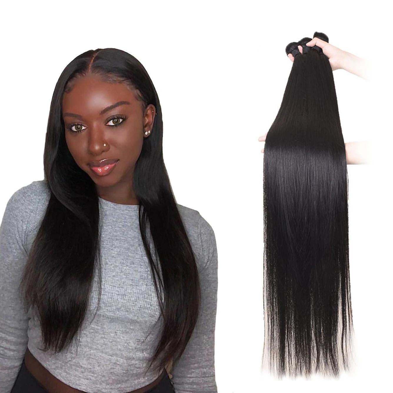 
10A Cuticle Aligned Virgin Mink Brazilian Hair Bundles Brazilian Human Hair Weave Unprocessed Cambodian Straight Hair Vendor 