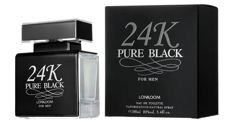 Best Sale Men Perfume 100ml cologne perfume 24K pure black eau de parfum long lasting body deodorant spray