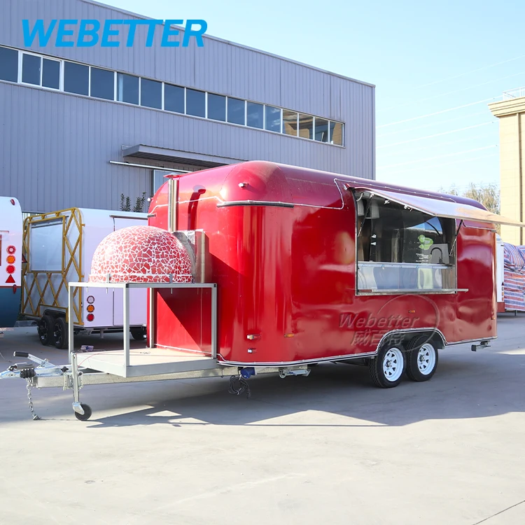 Wetetter Remorque Foodtruck мобильный киоск для еды воздушный поток грузовик тележка кофе пиццы Чуррос пищевые прицепы полностью оборудованные стандарт США