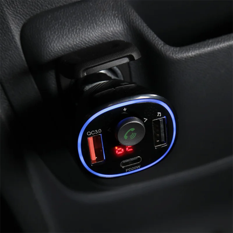 Bluetooth FM Transmitter Dual USB Port QC3.0 Quick Charge FM Modulator with Bluetooth for Car Transmisor FM Para Carro Bluetooth