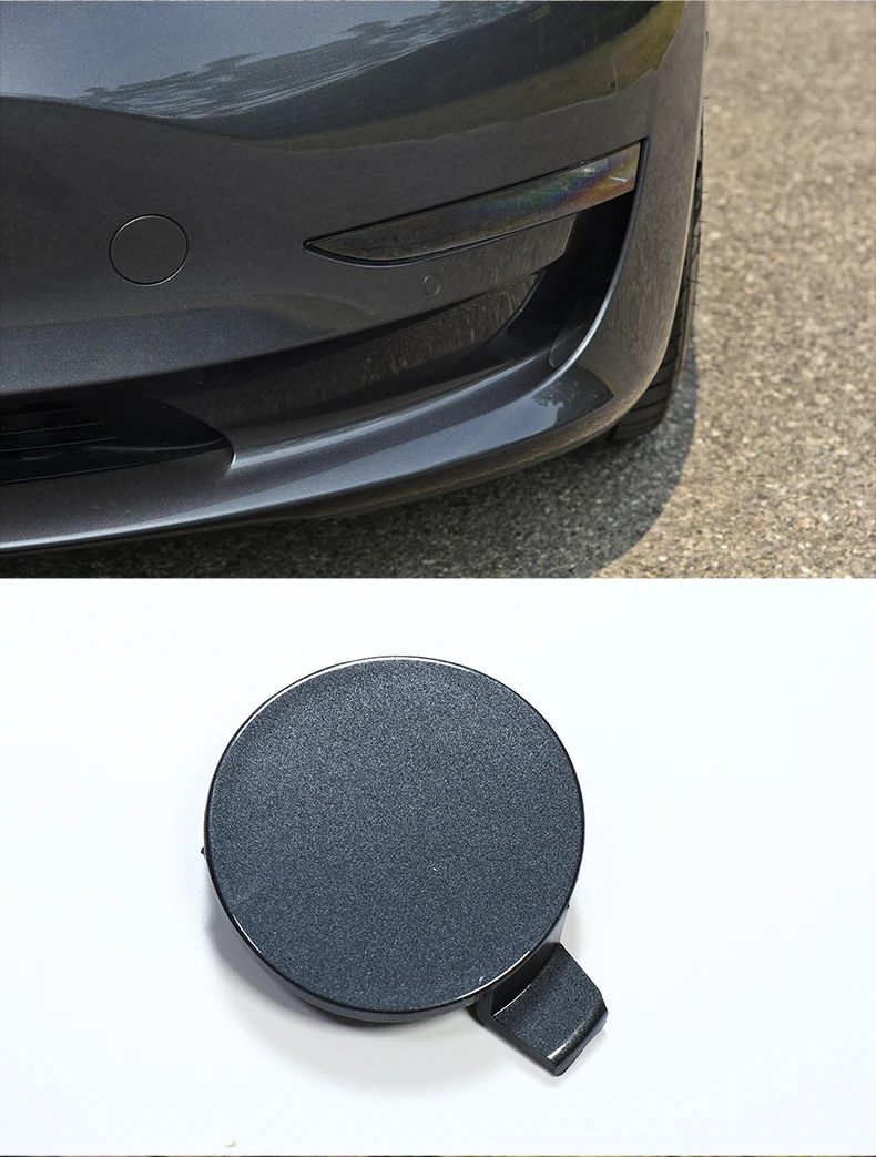 Wholesale custom car front bumper tow hook Tesla front trailer tow hook cover