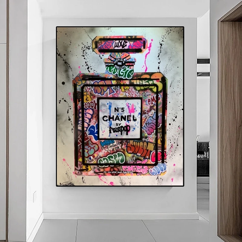 Abstract Perfume Canvas Street Printing Posters Prints Modern Home Wall Decor Perfume Art Painting