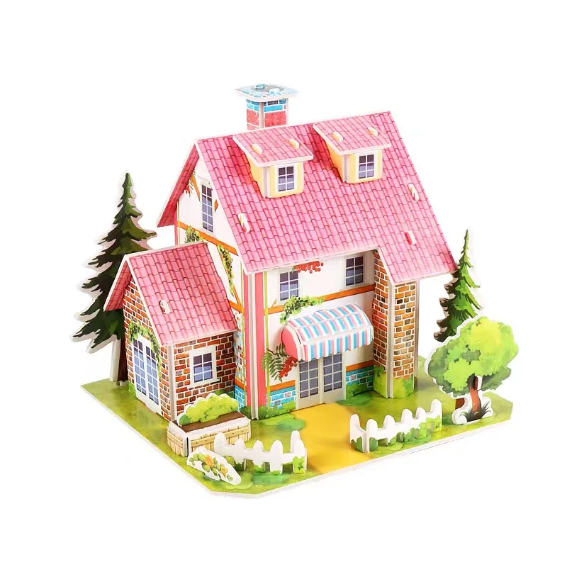 2024 Hot 3D Paper Puzzle Amusement Park Puzzle Educational Toys Promotional Gifts For Kids