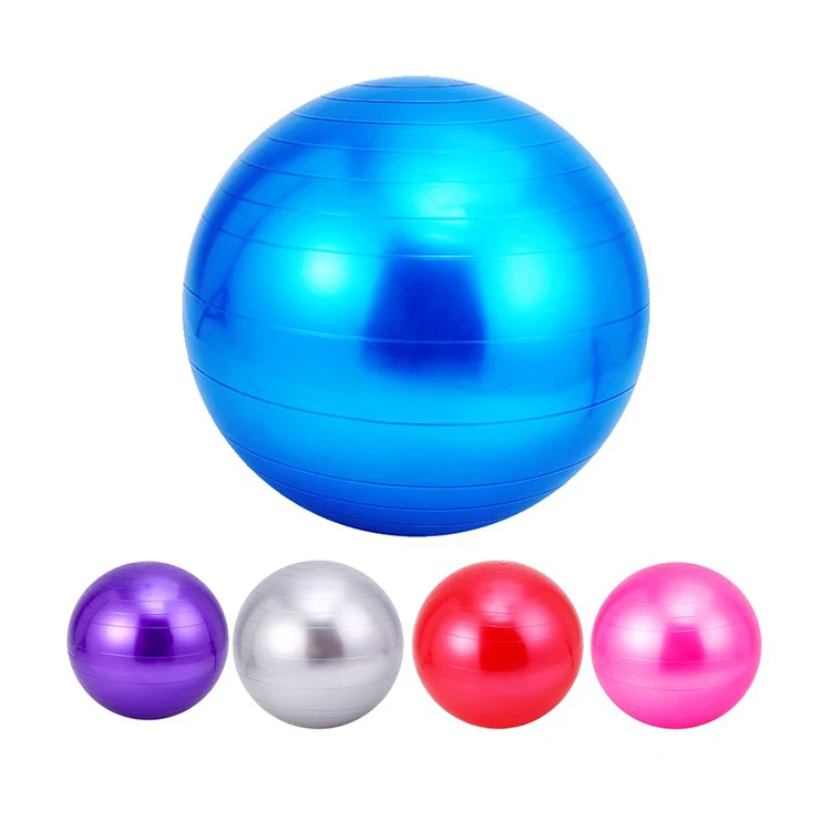  Yogaball colorful gym pvc eco exercise anti burst yoga ball 55cm smooth pink