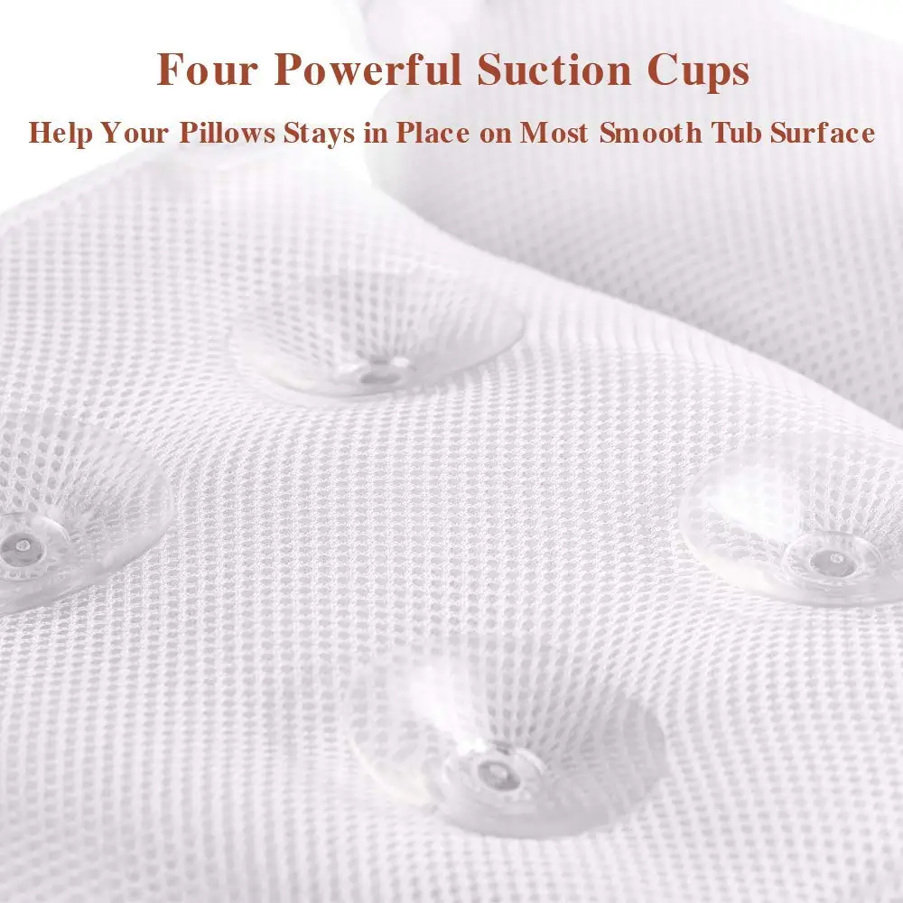 Hot Sell Air Mesh Washable And Soft Spa Bath Pillow With custom logo