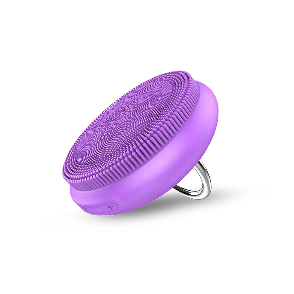 
Mini Portable Waterproof Sonic Face Cleansing Washing Machine Massage Brush Electric Silicone Facial Cleanser Brush 