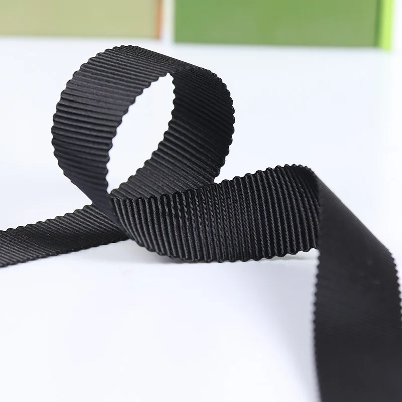 Custom Ribon Hat Ribbon 100 % Polyester 16mm Solid Color Rayon Petersham Grosgrain Ribon Hat Ribbon