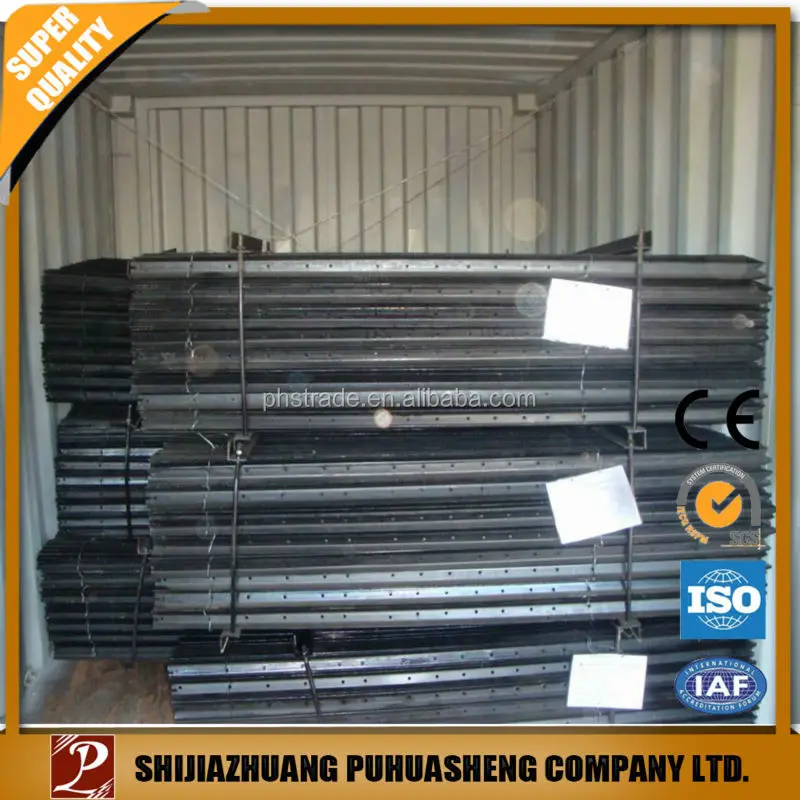 Black Bituminous Steel Fence Post/Star Pickets For Vineyard Trellis