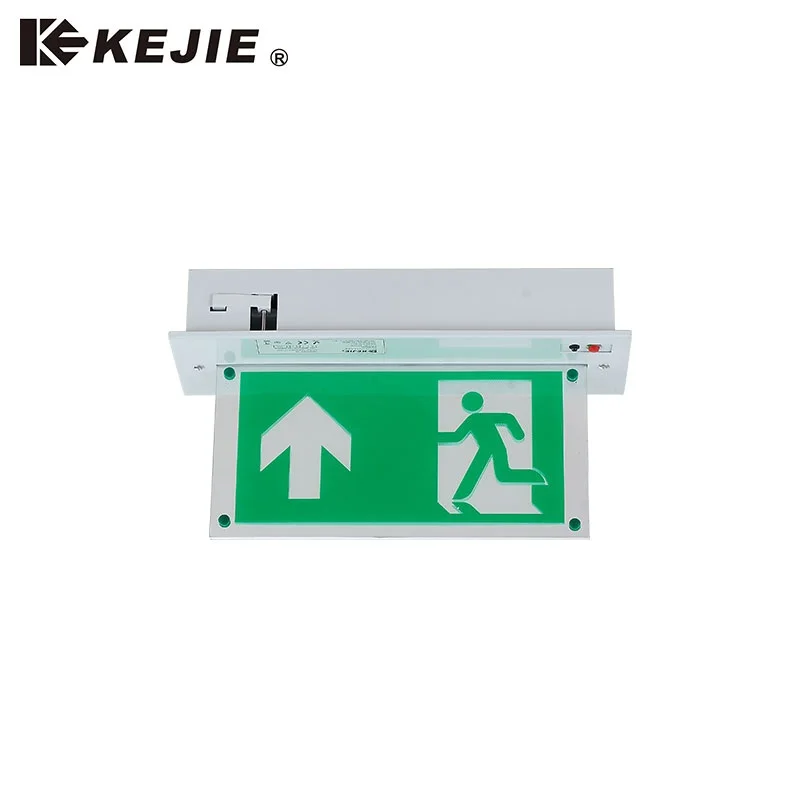 Kejie Hot Sale Battery Back Up Ceiling Mounted Led Emergency Exit Sign Light