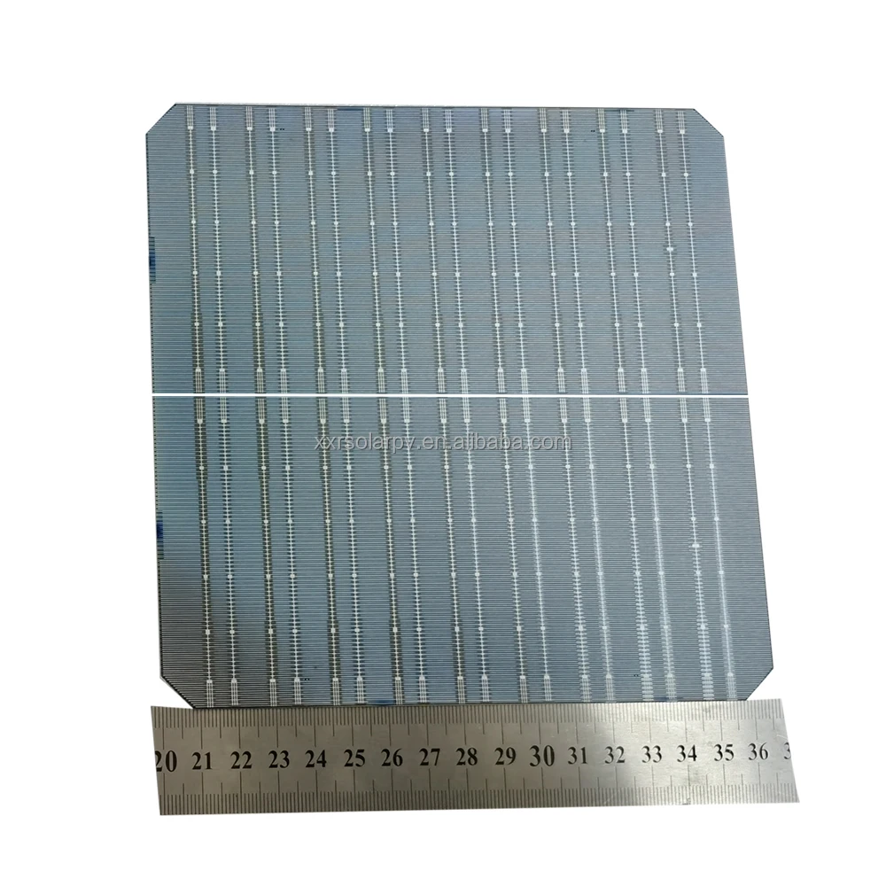 N-type high efficiency  24.5% 24.6%  bifacial M6 9BB Topcon perovskite solar cells for soldering mono half cut panels