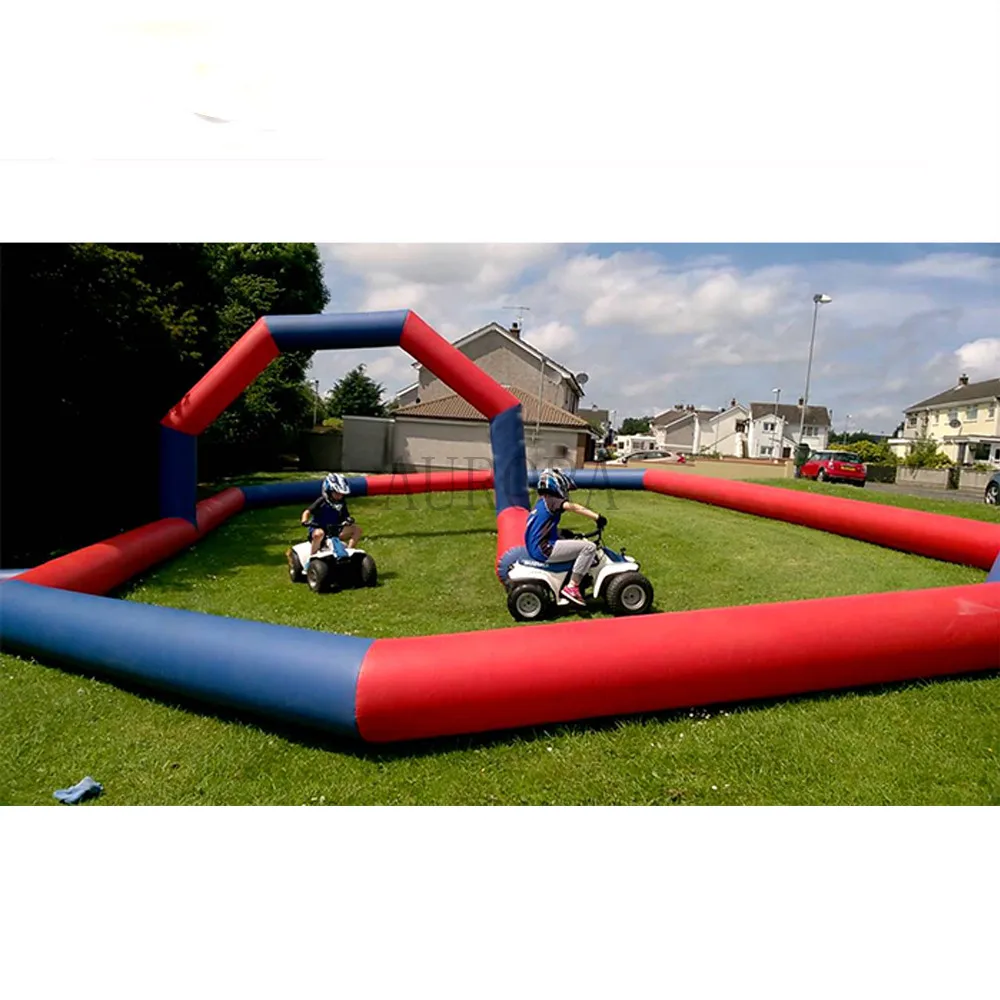 Outdoor inflatable track race for bumper car Air Tight Inflatable Bumper Car Track