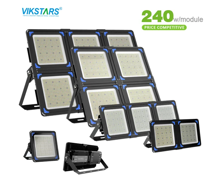 Spliceable LED Floodlight Reflector 240w 480w 1200w For Stock Sports Field Module Spliceable LED Flood Lights