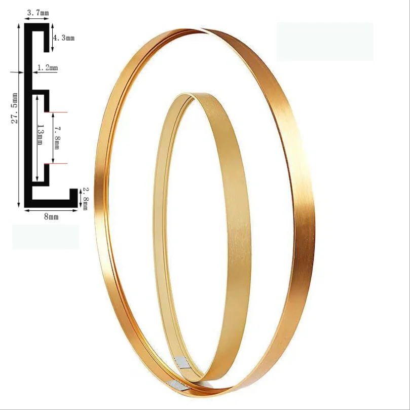 Wholesale High Quality Painting Circular Aluminum Picture Artwork Metal Round Photo Frame