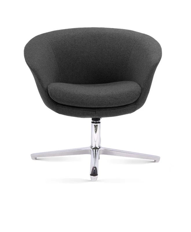 
Luxury Metal Legs Furniture Loose molded foam Leisure lounge Rotating sofa Chair with armrest 