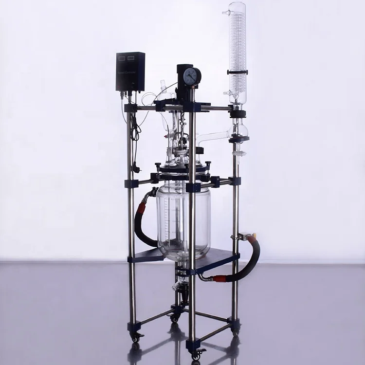 MINGYI 100L Distillation Chemistry Jacket Glassware Reactor With Plc