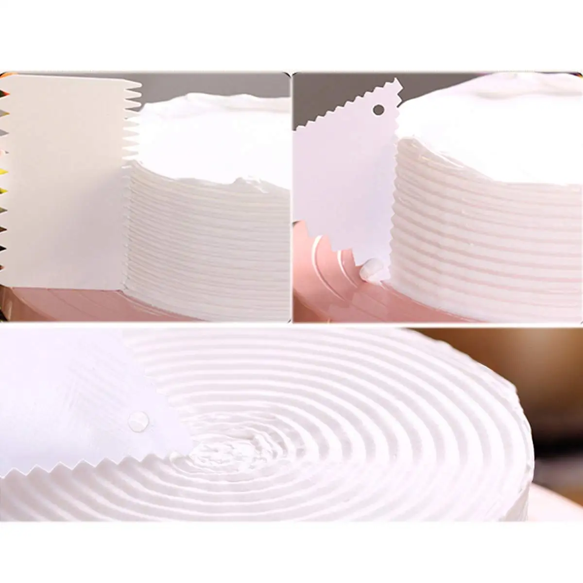 Factory Custom Dough Cutter Bench Scraper Plastic Flexible Bowl Scraper for Baking Bread Cake  Fondant Icing