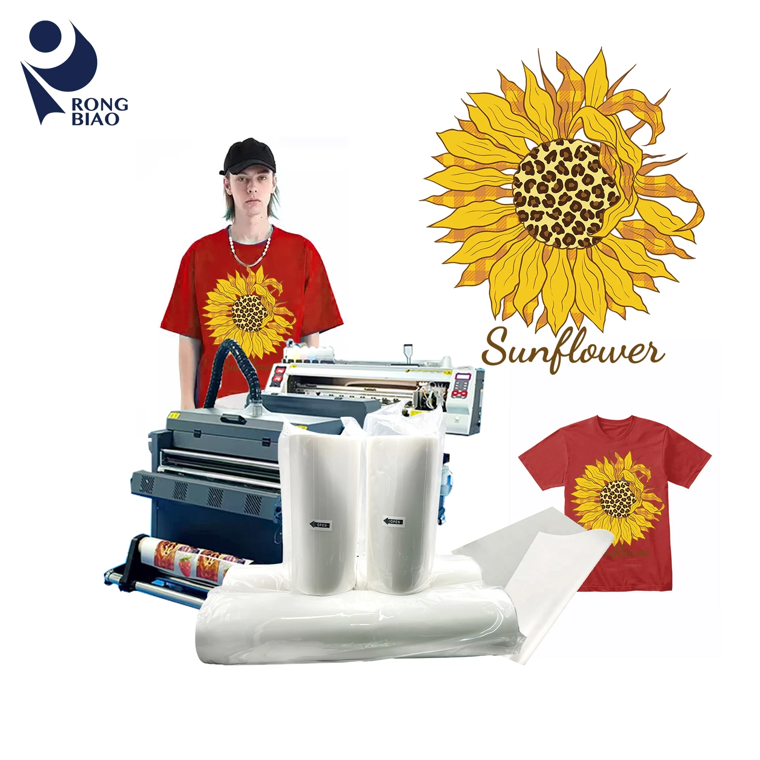 Digital Inkjet Printing Dtf Pet Film 75U Thickness Double-sided Release PET Hot Peel A3 Film