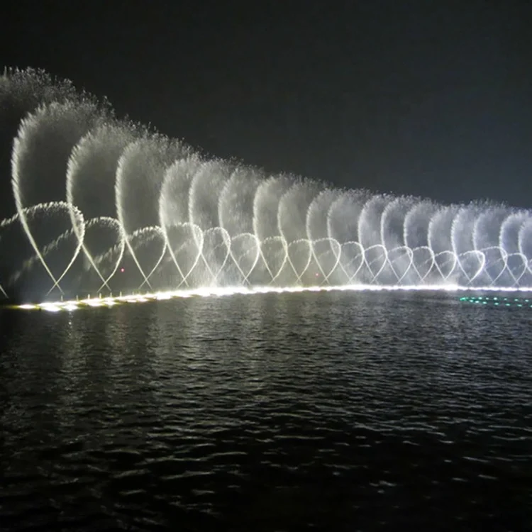 Colorful Music Fountain Dancing Floating 1D 2D Swing Water Fountain for Lake Pond