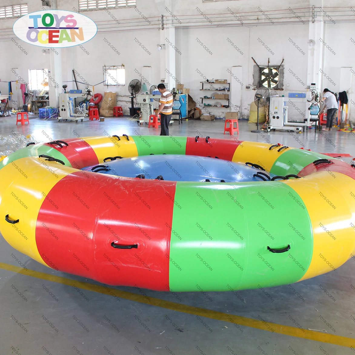 toys ocean factory customized cheap water sports games water tow inflatable disco ufo boat