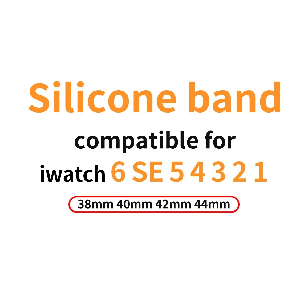 Ремешок YCYMO силиконовый для Apple Watch band 44 мм 42 40 38 браслет наручных часов 6 SE 5 4 3 2 se