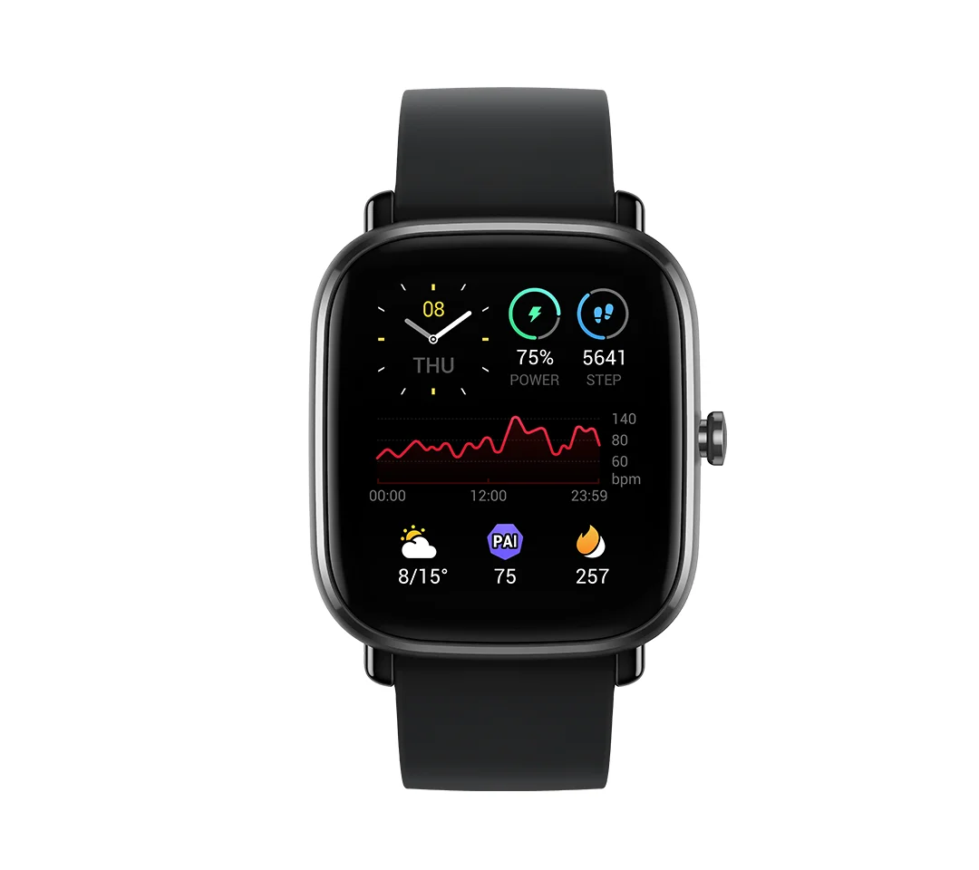 
Amazfit GTS 2 min Smartwatch 5ATM водостойкий AMOLED дисплей 70 спортивных режимов Обнаружение насыщения крови кислородом для Android 