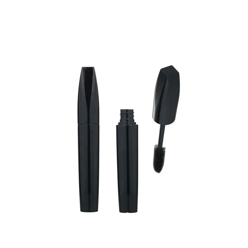 Chinese wholesale cosmetic plastic mascara packaging tube in slim round shape shiny pink color 9.9ml low moq