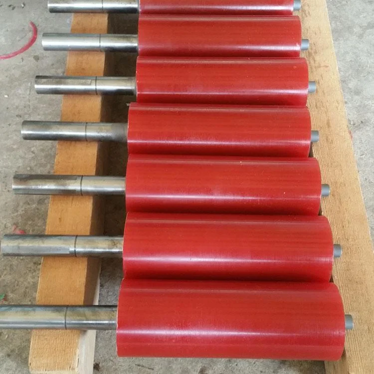 Custom industrial silicone rubber roller PU rubber coated rubber roller